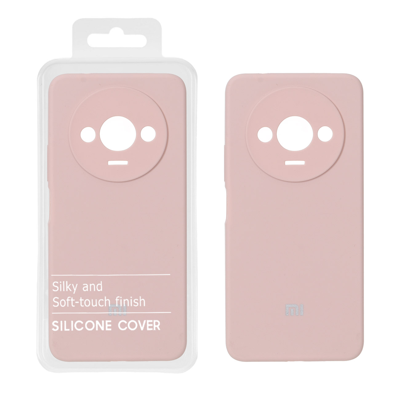 قاب سیلیکونی پاک کنی اورجینال درجه یک Xiaomi Redmi A3 / A3x / Poco C61 - کرم نارنجی (پک دار) - NTC